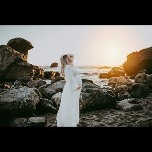 Free People Moon Walkin Maxi Dress - white